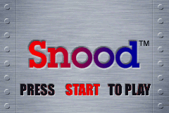 Snood title screen for GameBoy Advance